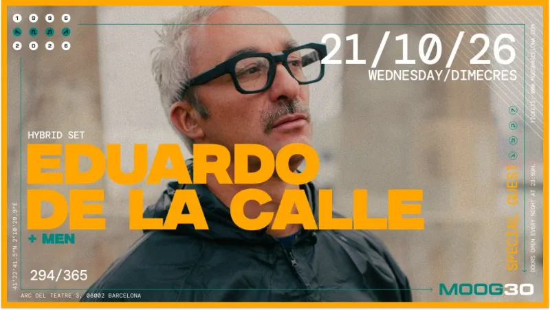 Eduardo de la Calle hybrid set with Men, Moog Club Barcelona, 21 October 2026