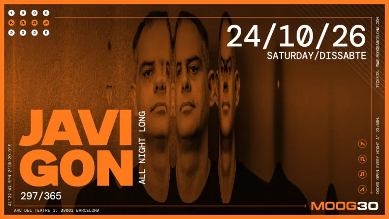Javi gOn all night long, Moog Club Barcelona, 24 October 2026
