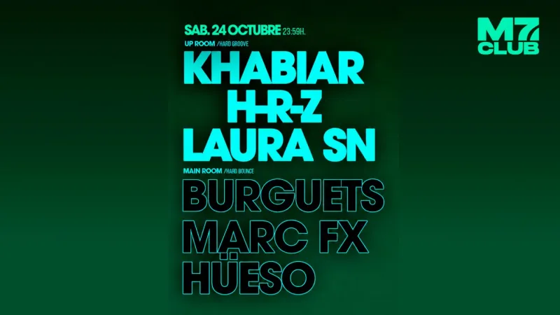 Khabiar, H-R-Z and Laura SN at M7 Club Barcelona, 24 October 2026