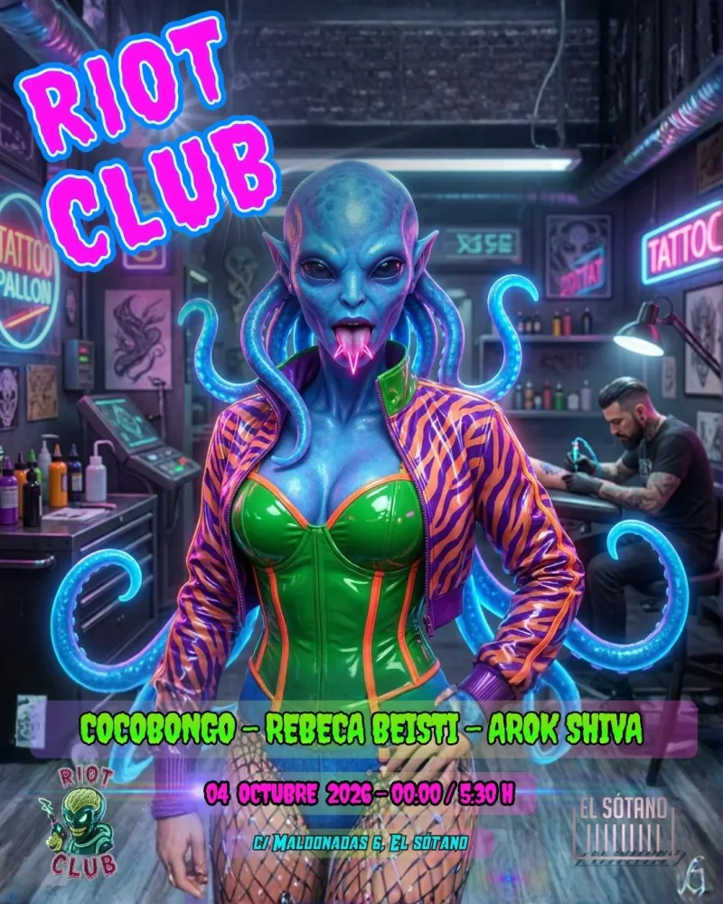 RIOT CLUB: Cocobongo, Rebeca Beisti, Arok Shiva