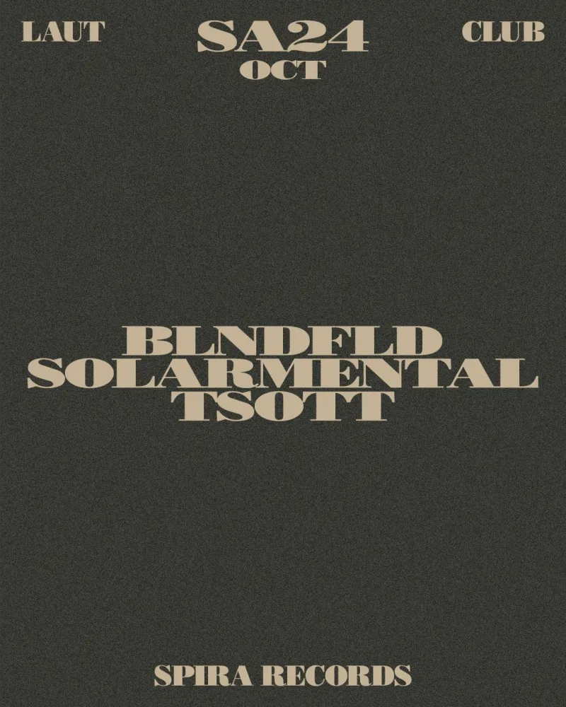 Spira Records night, BLNDFLD, Solarmental, Tsott, LAUT Barcelona, 24 October 2026