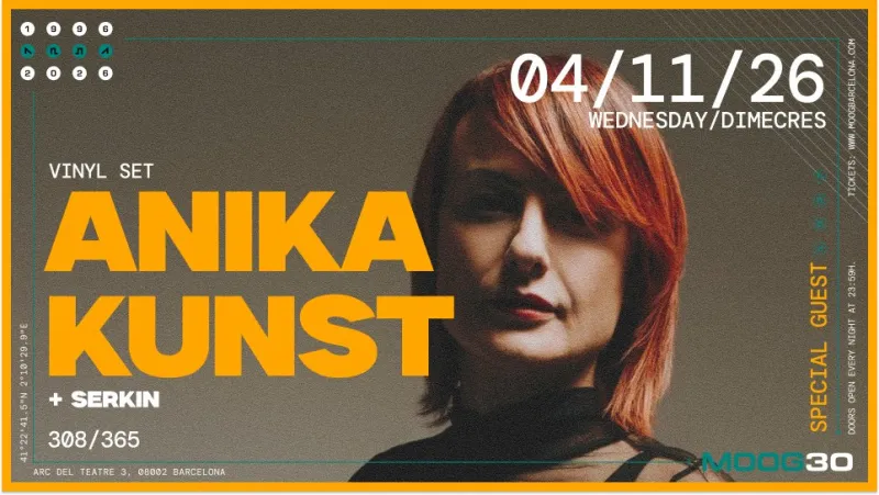 Anika Kunst + Serkin at Moog Club Barcelona, 4 November 2026
