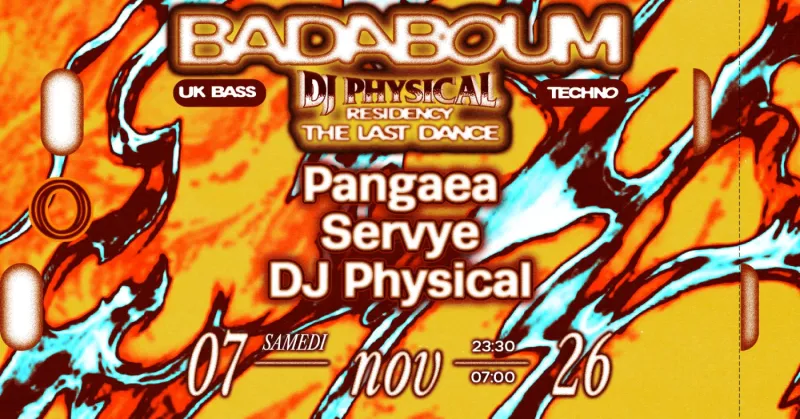 DJ Physical Residency: The Last Dance at Badaboum, Paris, 7 November 2026