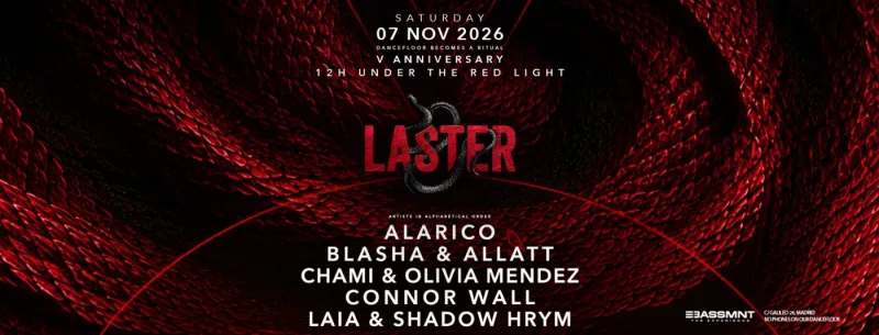 Laster Club presents V ANNIVERSARY / 12H UNDER THE RED LIGHT AGAIN : affiche officielle