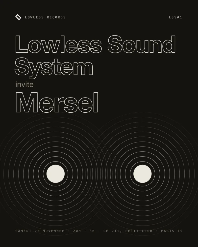 Lowless Sound System invites Mersel, Le 211 Petit Club Paris, 28 November 2026
