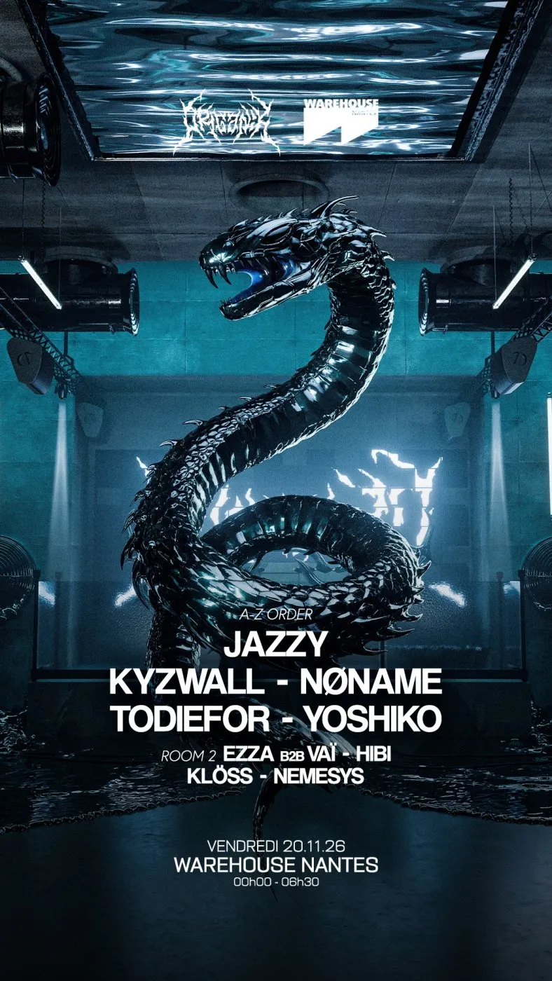 ORGANÏK, Jazzy, Yoshiko and Todiefor, Warehouse Nantes, 20 November 2026