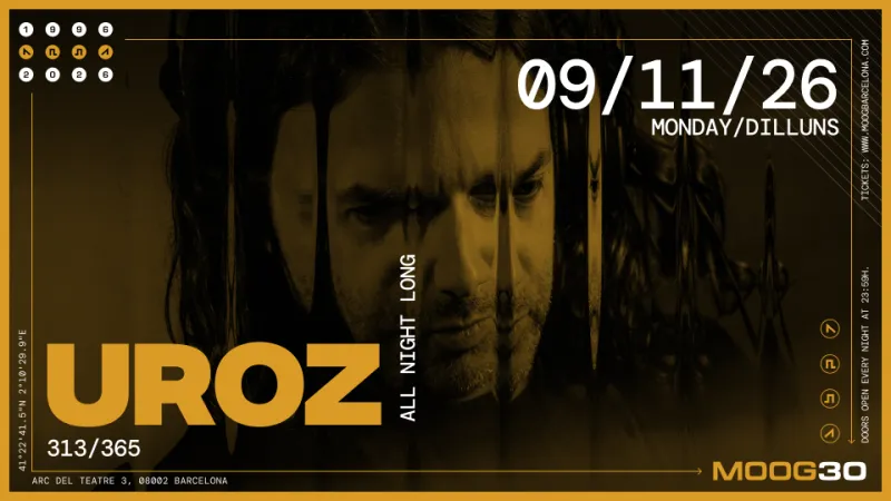 uroz at Moog Club Barcelona, 9 November 2026