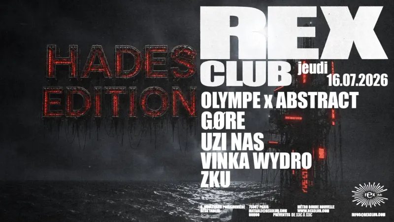 Olympe x Abastrac Hades Edition at Rex Club Paris, 16 July 2026